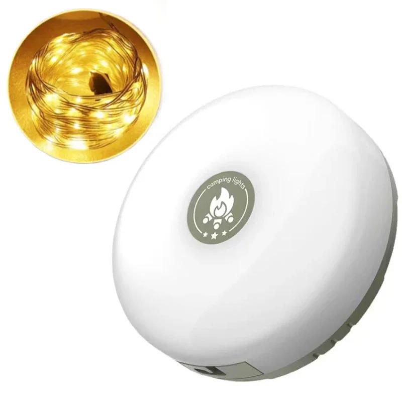 Солнечный свет уличный фонарь для кемпинга 10-метровый струнный светильник уличный светильник для палатки RGB атмосферный светодиодный фонарик с крючком