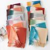 Scarf Women'S Elegant Tassel Gradient Thickened Cold And Warm Shawl