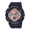 Женские часы BABY-G BA-130-1A4JF - Ударопрочные, Водонепроницаемость 10 Бар, Черный и Мультицветный