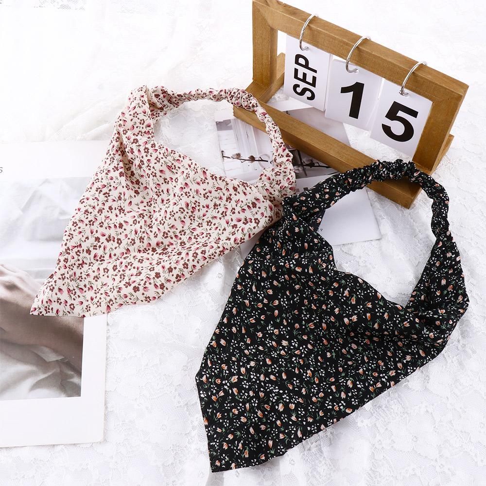 and America Floral Print Hair accessories Triangle hair headband Elastic headband Floral Turban