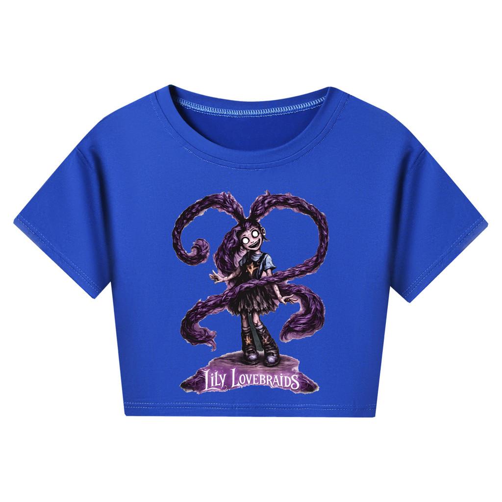 5582 Kids Girls Lily Lovebraids Game Print Short T-Shirt