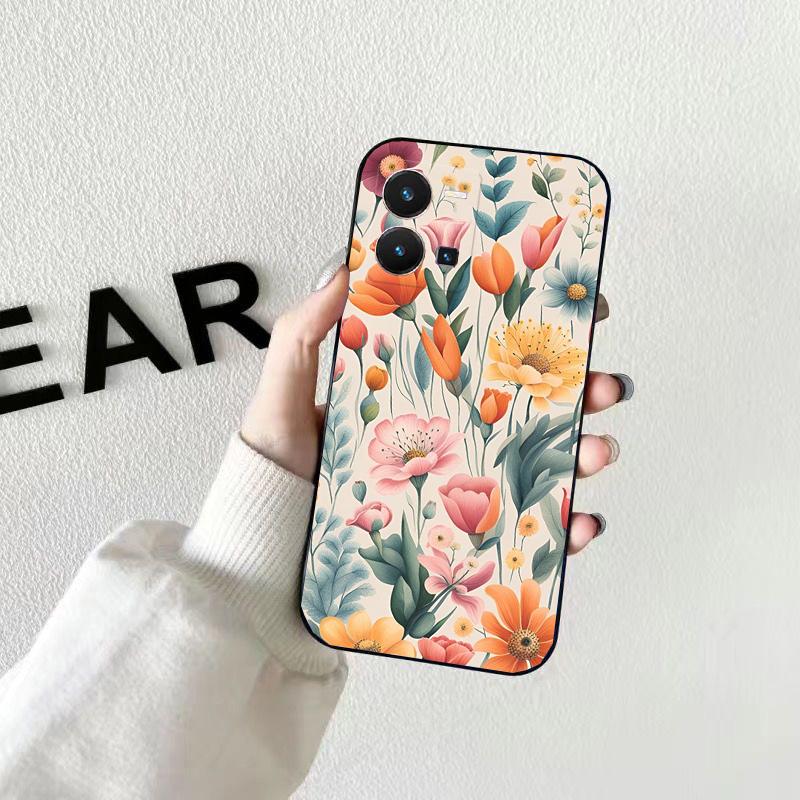Flowers Garden Phone Case For VIVO Y53S Y33S Y01 Y22S Y31 Y21 Y70 Y21S Y72 V21 V2023 V21E V20 SE iQOO Z8x X100 Pro