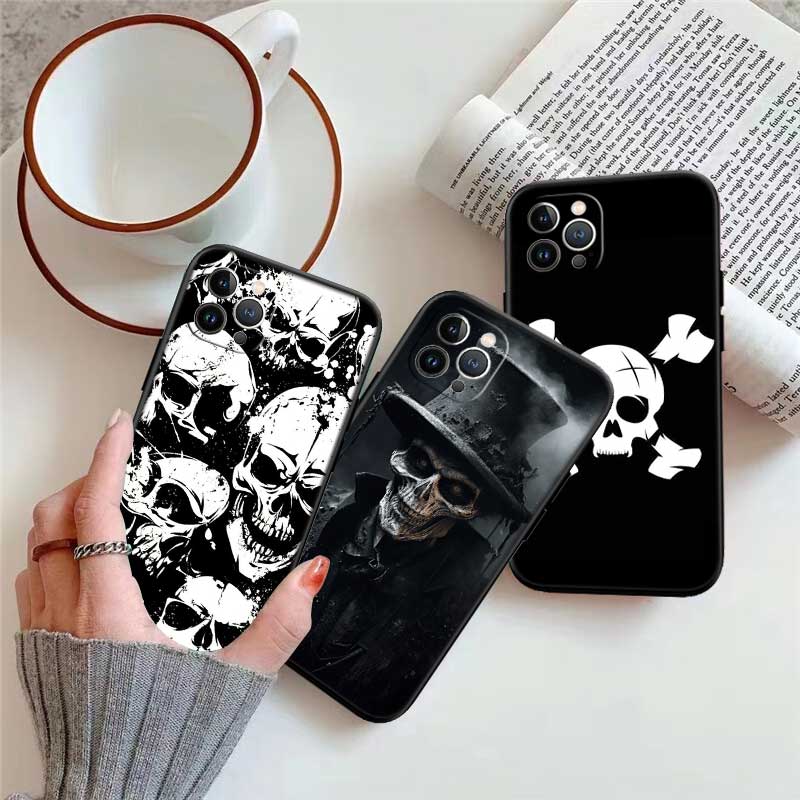 NH31 Horror Skeleton Skull New High-End Shell Phone Case for iPhone SE X XS XR 16E 17 11 Pro Max 8 7 6 6s Plus Air