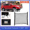 Trunk Mesh for Mitsubishi Outlander 2 LS CW ZG ZH 2007~2013 Car Elastic Pockets Hooks Rear Luggage Cargo Net Storage Accessories