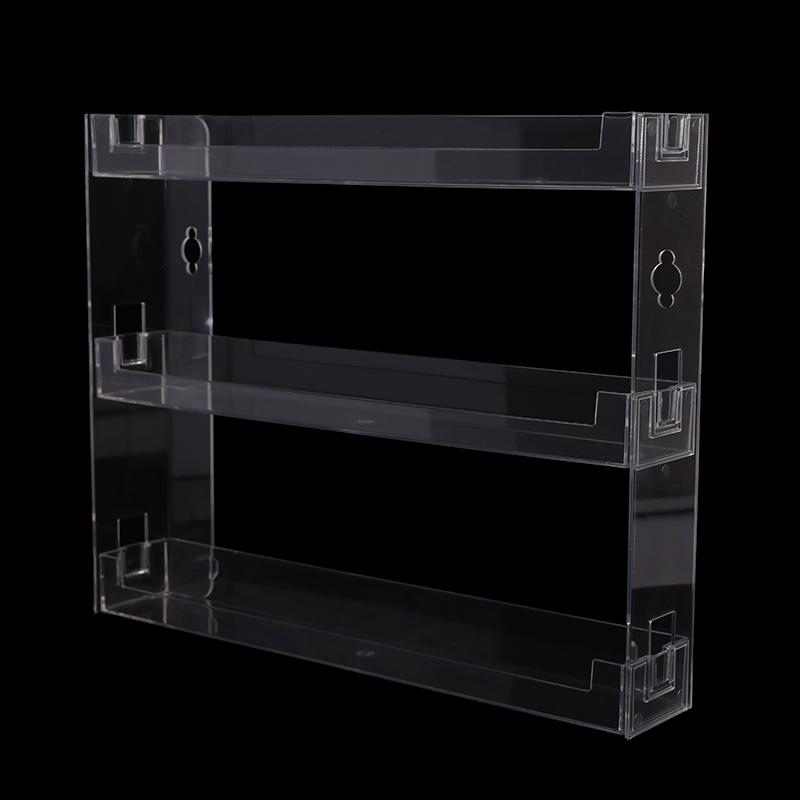 Универсальный 3-слойный прозрачный настенный держатель для лака для ногтей, держатель для косметики, органайзер для маникюрных инструментов