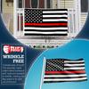 Anley Rip-Proof Double Sided 3-Ply Thin Red Line USA Flag 3x5 Foot - Vivid Color, Canvas Header and Wrinkle Resistant - The Strongest, Longest