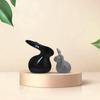 Home Décor Ceramic Rabbit Figurines (Set of 2, Black and Grey)