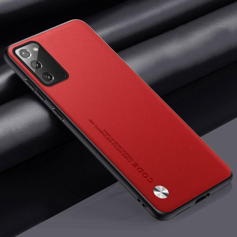 Роскошный чехол из искусственной кожи для Samsung Galaxy Note 20 Ultra Note20 5G, задняя крышка, деловой матовый силиконовый защитный чехол для телефона