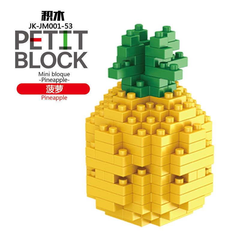 Мини еда Фастфуд Фрукты 3D Модель Строительные блоки DIY Вино Бургер Картофель фри Хот-дог Торт Пазл Сборная игрушка Подарок для мальчика девочки