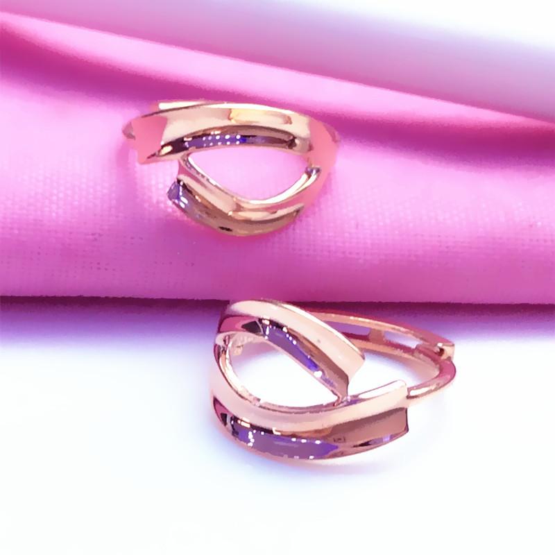 Серьги с покрытием Rose Gold, золотого цвета, блестящие, женские, легкая роскошь, темпераментные, фиолетово-золотые, модные серьги-гвоздики