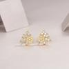 2024 Niche Design 925 Silver Stud Earrings Plated 18K Gold Moissanite Christmas Tree Earrings