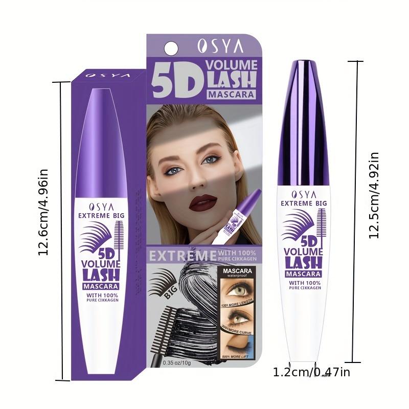 5D Curl & Volume Mascara Waterproof Smudge-Proof Formaldehyde-Free For Lush Long-Lasting Lashes