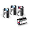 Black Silver BMW Logo Tire Valve Stem Caps 4PCS DL8