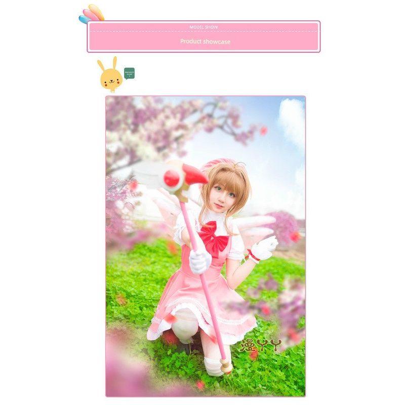 Мужской Косплей Костюм Yaya Cardcaptor Sakura Сакура Киномото Красно-белый Боевой Костюм Сакуры