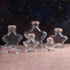 Star Shaped Glass Bottles Wishing Ornament Crafts Gift Jars Christmas Wedding Present Clear Storage Bottle Christmas Decorations