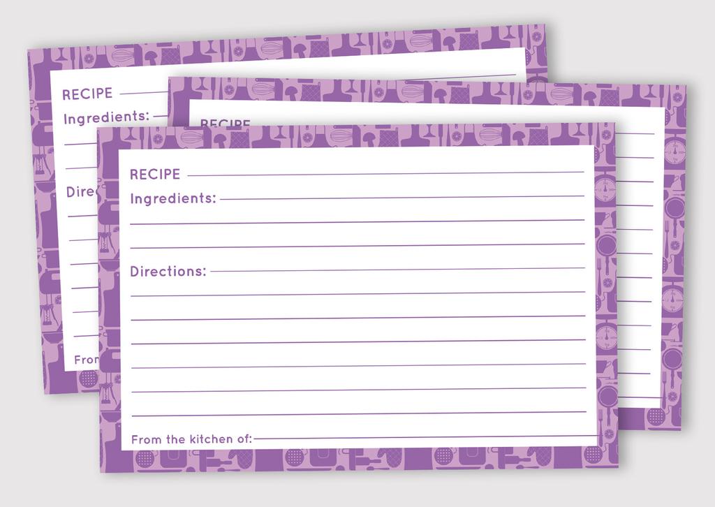 Inkdotpot Карточка с рецептом 6x4 дюйма, односторонние карточки с рецептами, рамки, карточки с рецептами, свадьба, девичник, детский душ — упаковка