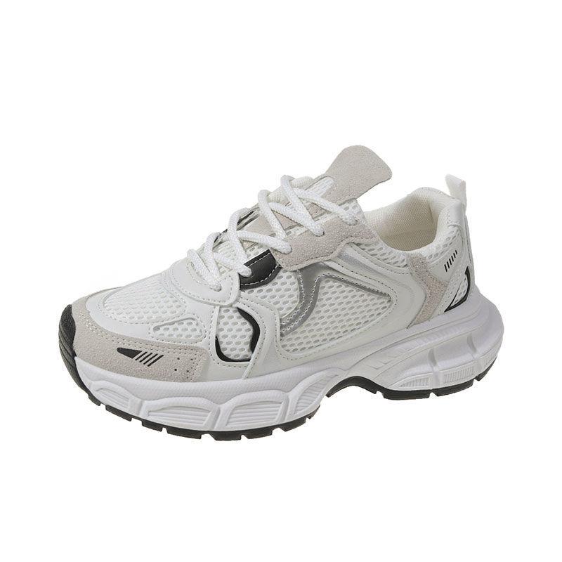 Женские кроссовки на массивной подошве, новая весенняя женская обувь, универсальные взрывные белые кроссовки, повседневные женские кроссовки 2025