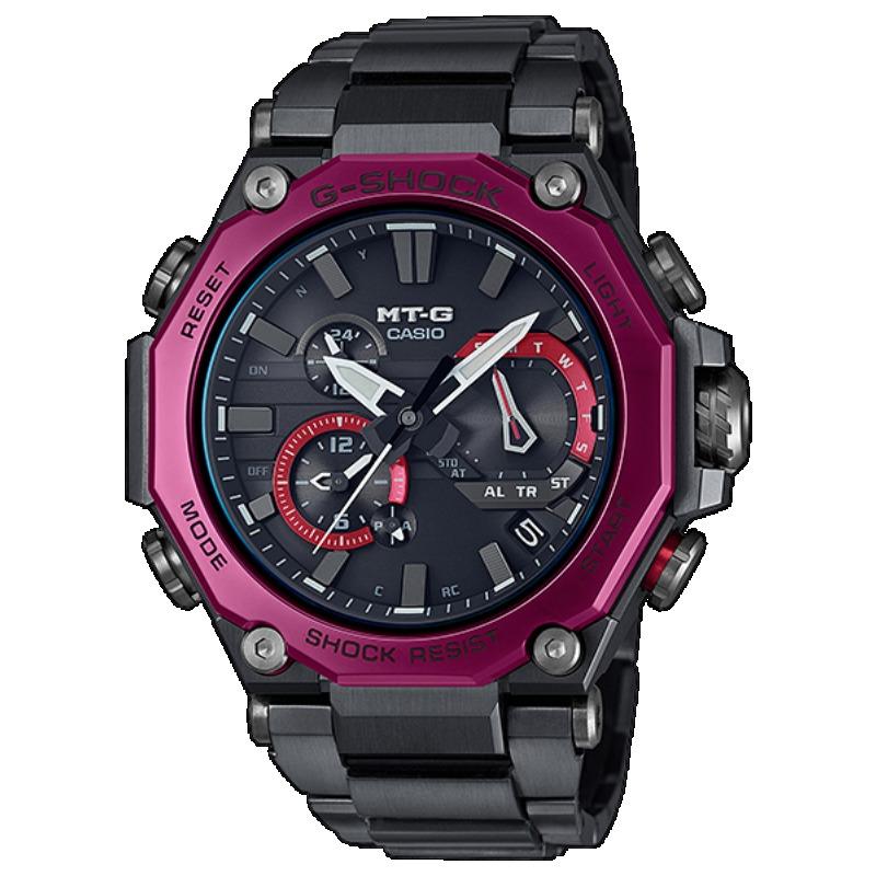 Casio Мужские кварцевые часы из нержавеющей стали с водозащитой 200 м MTG-B2000BD-1A4