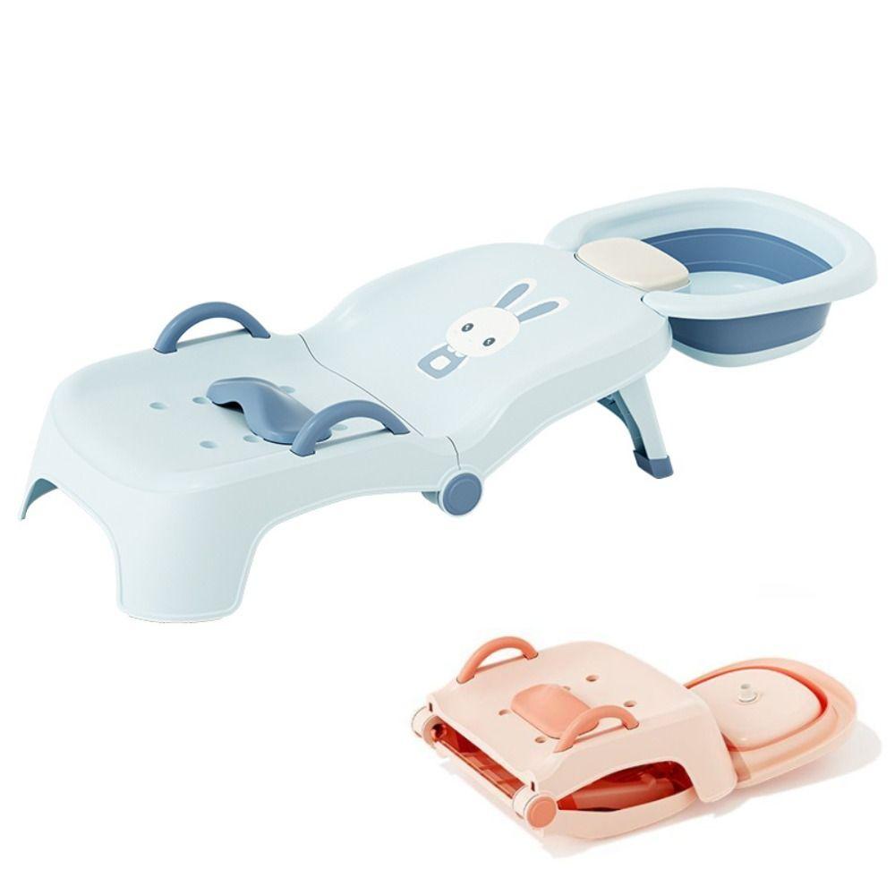 Adjustable Baby Hair Pool Bed Foldable Bath Seat Bathtub New Salon Seat Chair Boys Girls