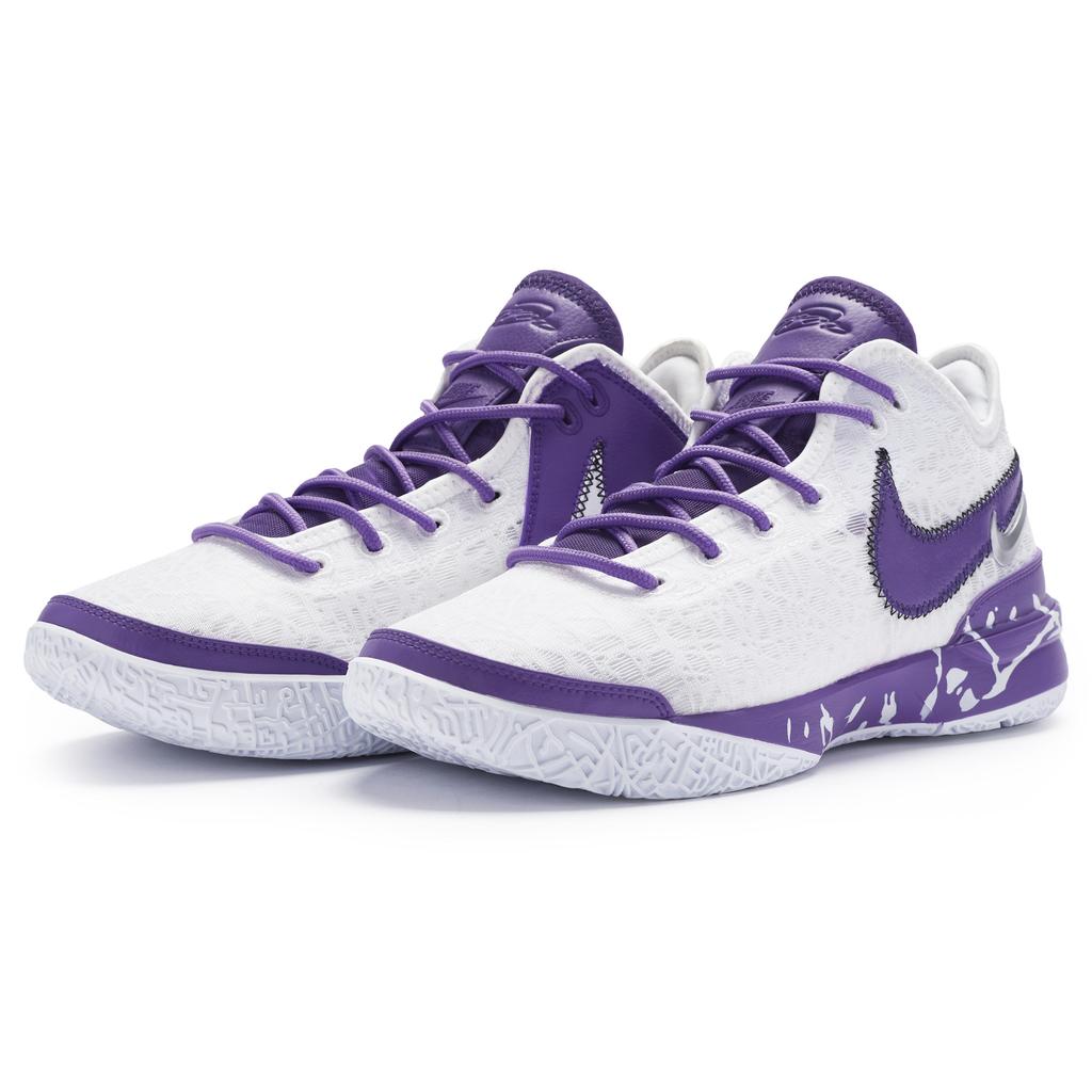 Nike Баскетбольные кроссовки LeBron NXXT Gen, нескользящие, износостойкие, средней высоты, мужские, Бело-фиолетовые, Азиатская версия, DR8788-101(Команда80-)