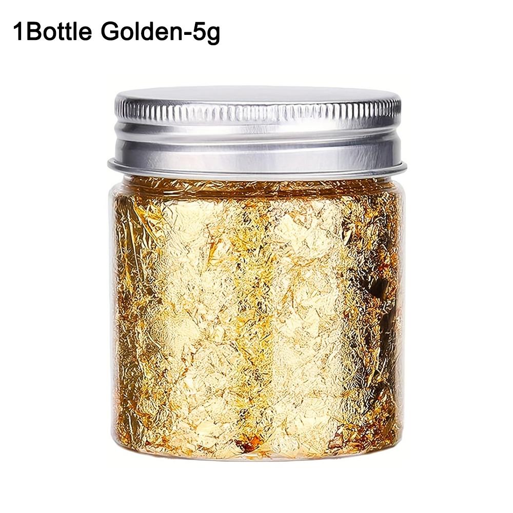 Имитация золотой фольги хлопья для смолы Металлическая фольга хлопья Золотые листы хлопья Металлическая фольга для ногтей Живопись Ремесло Изготовление ювелирных изделий