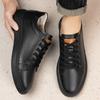 Модная мужская повседневная обувь на шнуровке из натуральной кожи, для бизнеса и офиса, с мягкой подошвой, дышащая, удобная для ходьбы, для мужчин, для повседневной носки на улице