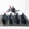 14 шт. MOC Средневековые Гномы Воины Эльфы Рыцари Властелин Колец Урук-хай Орк Солдат Рохана с Фигуркой Короля-Чародея Лидера Строительные Блоки Игрушки