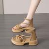 Women's Sandals Bow Wedge with Platform Waterproof Open Toe Ladies Shoes The Best Vintage 2025 Trend On Offer Original Pvc Korea