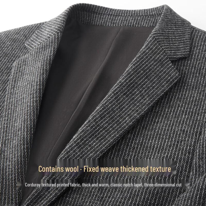 Мужской утолщенный блейзер FIRS из смесовой шерсти в стиле business casual