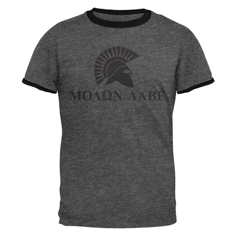 Летняя новая винтажная мужская футболка Sparta с 3D-принтом, большой размер, свободная, удобная, дышащая, для спорта на открытом воздухе, быстросохнущая