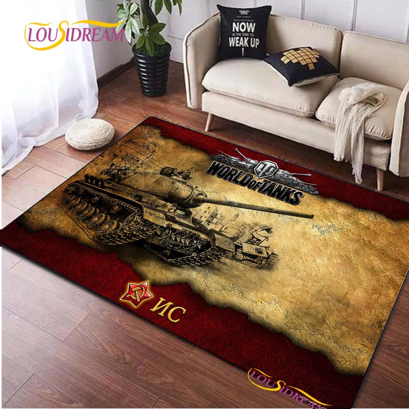 Игровой ковер World Of Tanks для гостиной, спальни, украшения стола, коврики, кухонный коврик против скольжения, альфомбра, подарок на день рождения