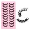 10 Pairs Super Roll Fake Eyelash Curl False Eye Lashes 3D Mink Reusable Fluffy Lashes Eyelashes Extensions Makeup