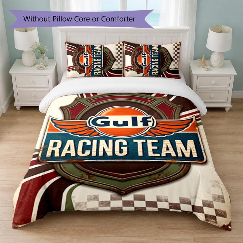 Gulf Print 3Pcs Bedding Set Duvet Cover With Two Pillowcases Soft Bed Linen For Household Bedroom