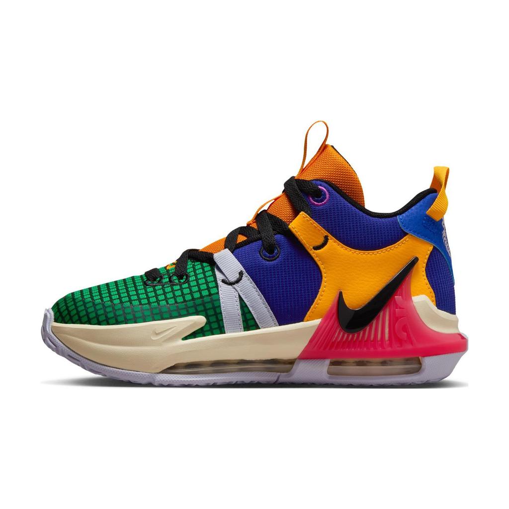 Nike Детские кроссовки LeBron Witness 7 GS Multi-Color Ярко-фиолетовый Морско-коралловый Кислородно-фиолетовый FQ8170-585