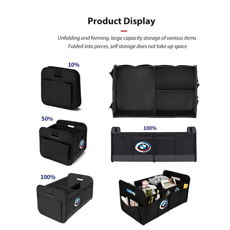 HMAO6 Universal Car Trunk Storage Bag Foldable Organizer Box For BMW M3 M5 E36 E39 E46 E60 E61 E64 E70 E71 E80 E85 E87 E90 E83