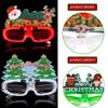 Новогодние мультяшные рождественские светящиеся очки со светодиодной подсветкой Санта-очки для взрослых и детей рождественские подарки для вечеринок фестиваль домашний декор
