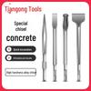 Tiangong Electric Hammer Chisel: Alloy Steel Drill Bit with Square, Round, Hex Handles - Flat Chisel for Impact Drill On Concrete and Cement