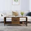  Coffee Table, Brown Oak 102x50x40 Cm Wood-based Material