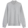 Casual Commuter Embroidered Half-Zip Stand Collar Cotton Sweatshirt Men Sweatshirt Pearl-Gray J326697