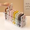 Clear Phone Case Organizer Modern Stationery Holder for Cupboard Office Dorm Desktop Organizer Box Phone Case Organizer