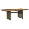 VidaXL Garden Table Dining Table Patio Table Outdoor Bistro Furniture Brown Wicker Wood 313314