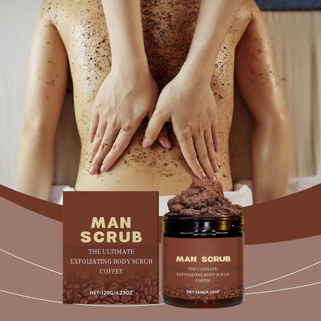 Men's Coffee Body Scrub, Gentle Cleansing And Hydrating Moisturizing Scrub