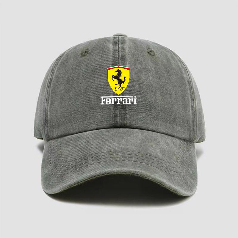 Регулируемая Бейсболка с Эмблемами Ferrari, Кепка для Активного Отдыха, Козырек от Солнца для Ferrari Roma 488 Portofino F8 F12 Spider SF90 Superfast