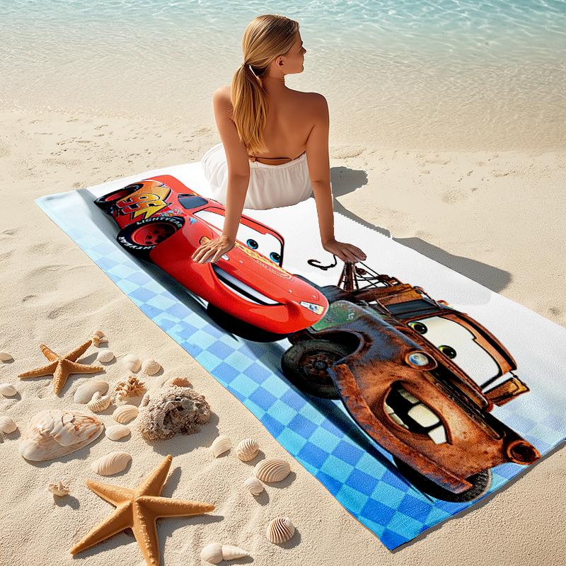 Lightning McQueen beach towel Outdoor camping Beach towel for vacation swim Outdoor pool Absorbent bath towel