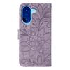 For Xiaomi Redmi A5 4G (171.7mm)/Poco C71 4G Case Lace Flowers PU Leather Flip Wallet Phone Cover with Wrist Strap