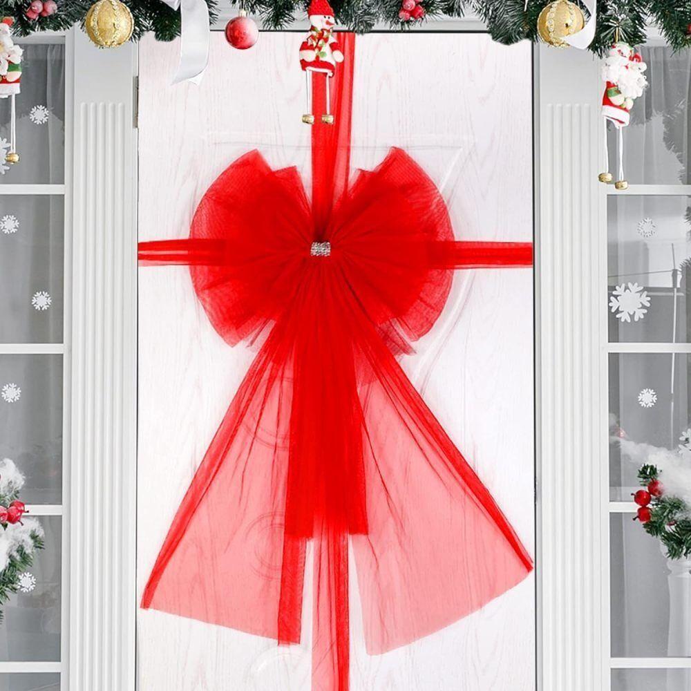 Full Wrap Christmas Bow Tie Extra Large Door Decoration Accessories Front Door Bow