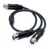 XLR Y-разветвитель кабель 3-контактный двойной XLR гнездо-гнездо балансный микрофонный переходной кабель для микшера 0