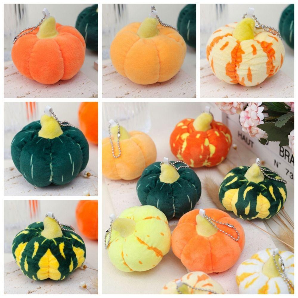 Soft Plush Doll Keyring Mini Bag Pendant Portable Pumpkin Stuffed Toy Keychain Children