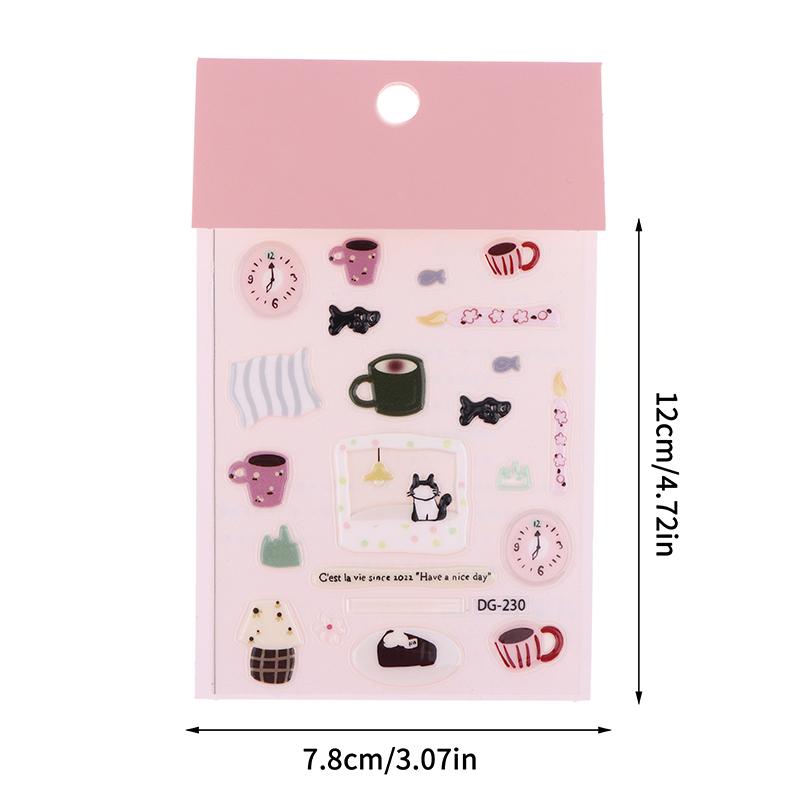 1Set PVC Cute Animal Stickers Funny Three Dimensional Jelly Planner Decorative Stickers Mobile Phone Computer Stickers