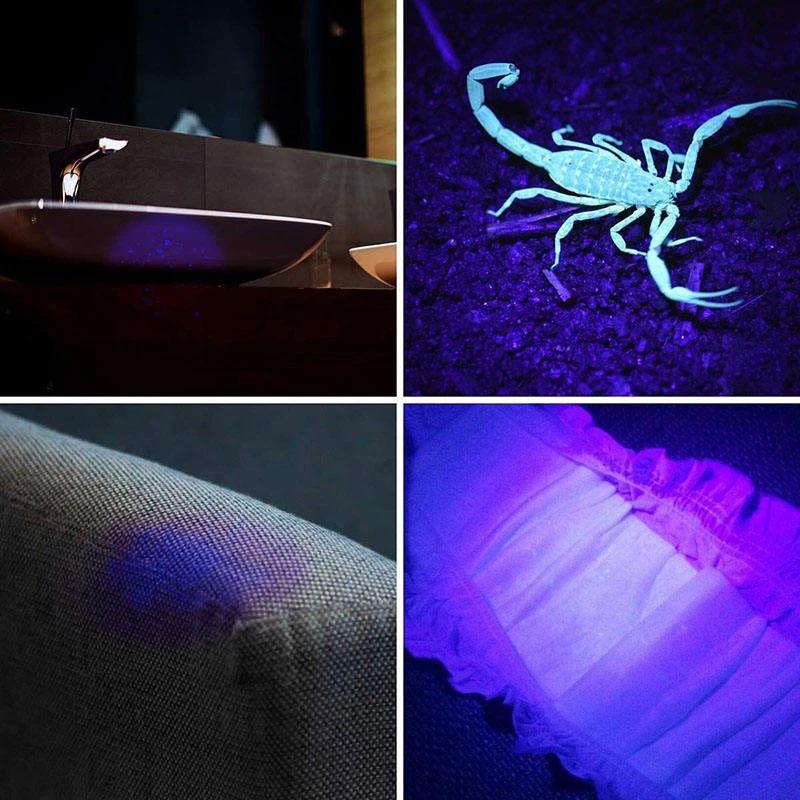 Mini Black Light Flashlight Waterproof UV Flashlight Ultraviolet Waterproof 21 LED Flashlights Detector for Pets Dog UrineStains